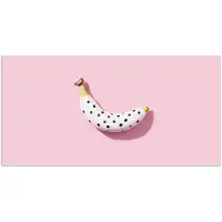 PosterMonkey Poster 80x40 cm - Banaan - Stippen - roze - Posters - Kamer decoratie - Wanddecoratie woonkamer - Muurdecoratie slaapkamer