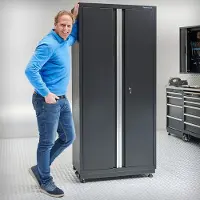 Datona Premium werkplaatskast breed - Zwart
