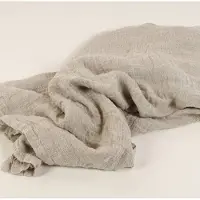 Passion for Linen Plaid Cleo Natural-130 x 300 cm