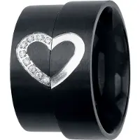 EtNox hard and heavy Ring - Dark Romance - zwart - Maat Standard