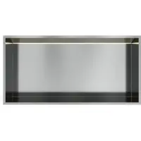 Hotbath &More inbouwnis met verlichting 30x60x10cm RVS