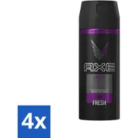 Axe 4 x - Deodorant Bodyspray - 48hrs Fresh - Excite - 150 ml - Deodorant - Deodorant Spray - 48 Uur Fris - Kokosnoot Geur - Zwarte Peper Geur