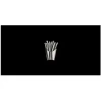 PosterMonkey Poster 80x40 cm - Frietjes - Futuristisch - Zilver - Posters - Kamer decoratie - Wanddecoratie woonkamer - Muurdecoratie slaapkamer