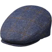 Fiebig Flatcap winter pet wol met patroon blauw maat 55