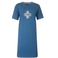 Irresistible Dames Nachthemd - Korte Mouwen - Ocean Blue - Maat XXL