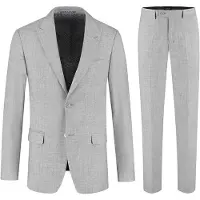 Gents - pak / kostuum flannellook - Polyblend - Grijs - Maat 27/27
