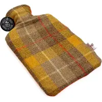 Caroline wolfe murray Kruik Geel Beige - 2 liter - Harris tweed - Handgemaakt in Schotland -