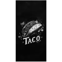 PosterMonkey Poster 80x160 cm - Taco - Kruiden - Witte krijtstijl - Tekst - Posters - Kamer decoratie - Wanddecoratie woonkamer - Muurdecoratie slaapkamer