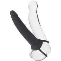 California exotic novelties - Silicone Dual Penetrator - Strap On Zwart
