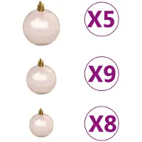 vidaXL Kunstkerstboom Met Led's En Kerstballen 90 Cm Groen