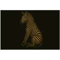 PosterMonkey Poster 30x20 cm - Zebra - Strepen - Goud - Posters - Kamer decoratie - Wanddecoratie woonkamer - Muurdecoratie slaapkamer