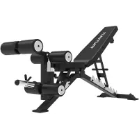 Tunturi Platinum Halterbank - Verstelbare fitnessbank en beentrainer - Multifunctionele trainingsbank - V-series