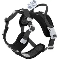 Hurtta weekend warrior harness zwart Maat - 65-80 cm