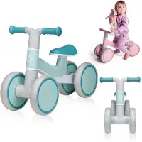 Lionelo Villy Loopfiets - Lichtgewicht - 1-3 jaar - Jongens en Meisjes - tot 30kg - 4 wielen - Schokdemper voorvork - Antislip handvatten - Ergonomisch zadel - Stuurslot - Verjaardagscadeau