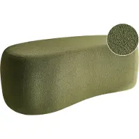 Beliani BAYARD - Poef - Groen - Bouclé
