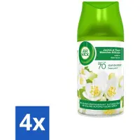 Air Wick 4 x Freshmatic - Luchtverfrisser - Navulling Automatische Spray - Jasmijn en Witte Bloemen - 250ml - Luchtverfrisser - Geur - Jasmijn - Witte Bloemen - Automatische Spray