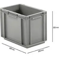 Ssi Eurobox serie EF 3220, van PP, inhoud 9 l, gesloten wanden, gesloten handgreep, 9 l, grijs