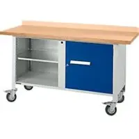 Schäfer Shop Mobiele werkbank PWi 150-1, beuken multiplex blad, tot 400 kg, B 1500 x D 700 x H 840 mm
