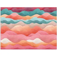 PosterMonkey Poster 160x120 cm - Golven - Kleurrijk - Abstract - Posters - Kamer decoratie - Wanddecoratie woonkamer - Muurdecoratie slaapkamer XXL