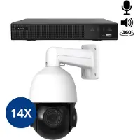Dutch Security Systems 14x Beveiligingscamera set - Draadloos - Sony PTZ 360 graden 2K - Wit -