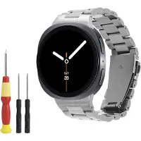 Kwmobile Vervangend horlogebandje geschikt voor Samsung Galaxy Watch 8 Galaxy / Galaxy Watch 8 Classic 46mm - 14 - 22 cm RVS horloge bandje - zilver