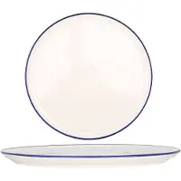 RINART Pizzabord blue edge porselein 32 cm set van 2