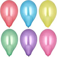 Papstar 25 Ballonnen Ø 25 cm assorti kleuren Metallic