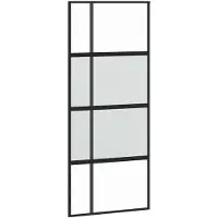 vidaXL Schuifdeur 90x205 cm gehard glas en aluminium zwart