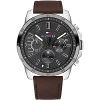 Tommy Hilfiger 1791562 herenhorloge, roestvrijstalen kast, leren band