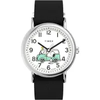 Timex Analoog horloge 'Weekender x Peanuts - Van' zwart / zilver