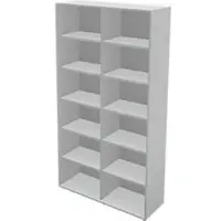 Schäfer Shop Boekenkast TETRIS WALL - 6 OH - B 1200 x D 420 x H 2250mm - lichtgrijs