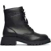 Pepe Jeans Pepe Jeansvoor vrouwen. PLS500022 Stacy Play leren enkellaarsjes zwart (40), Leer, Plat, Ritssluiting, Casual