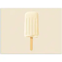 PosterMonkey Poster 120x90 cm - Minimalistisch - Waterijsje - Stokje - Beige - Posters - Kamer decoratie - Wanddecoratie woonkamer - Muurdecoratie slaapkamer