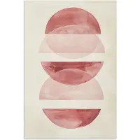 PosterMonkey Poster 80x120 cm - Minimalistisch - Cirkels - Roze - Posters - Kamer decoratie - Wanddecoratie woonkamer - Muurdecoratie slaapkamer