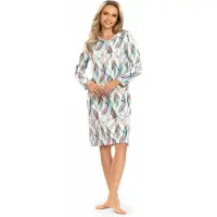 Comtessa Ascafa - Dames nachthemd - Lange mouw - Multicolor - Maat 42