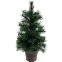 Atmosphera Créateur d'intérieur® Windy Peak Kerstboom - Ø35xH70cm - Kerstdecoratie - Groen