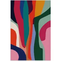 PosterMonkey Poster 60x90 cm - Vormen - Bochten - Kleurrijk - Abstract - Posters - Kamer decoratie - Wanddecoratie woonkamer - Muurdecoratie slaapkamer