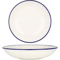 RINART Diepbord blue edge porselein 20 cm (650cc) set van 6