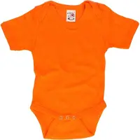 Logostar Oranje rompertje korte mouwtjes - baby kleding - kraamcadeau - katoen - Oranje fan - Koningsdag 68