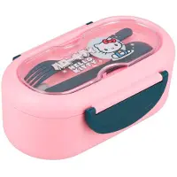 Paladone Hello Kitty Bento Box - Officieel gelicentieerde Sanrio lunchbox met verdeler, vork & lepel set, vaatwasser- & magnetronbestendig, perfect voor werk, school of picknicks -