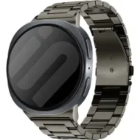 Strap-it Titanium schakel bandje met vlindersluiting - geschikt voor de Samsung Galaxy Watch 8 - 40mm / Galaxy Watch 8 - 44mm / Galaxy Watch 8 Classic (grafiet)
