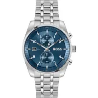 BOSS Analoog horloge 'Skytraveller' navy / zilver