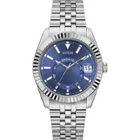 GUESS Analoog horloge 'JADEN' blauw / zilver