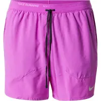 Nike Sportbroek 'Stride' zilvergrijs / neonlila