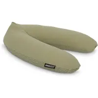 Snoozzz Voedingskussen Premium Kwaliteit - 185 cm – Microparel Vulling – Luxe Draagtas – Wasbare Hoes - Wafel Amande