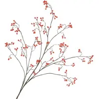 DK Design Daan Kromhout - Kunsttak - Besjes - Rood - Silk Berry - Bessentak - 135 cm -