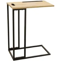 Home Deco Factory Bijzettafel - hout - metaal - H66 cm - met opbergvak