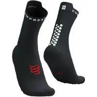 Compressport Pro Racing V4.0 Run High Sokken Zwart Rood, Maat Maat 4