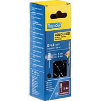 Rapid Blindklinknagels Zwart | Ø4,8 x 12 mm | Incl. Boor | 50 Stuks - 5001471