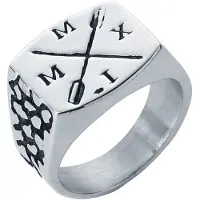 Mendes zegelring Edelstaal Zilverkleurig Arrow-21mm